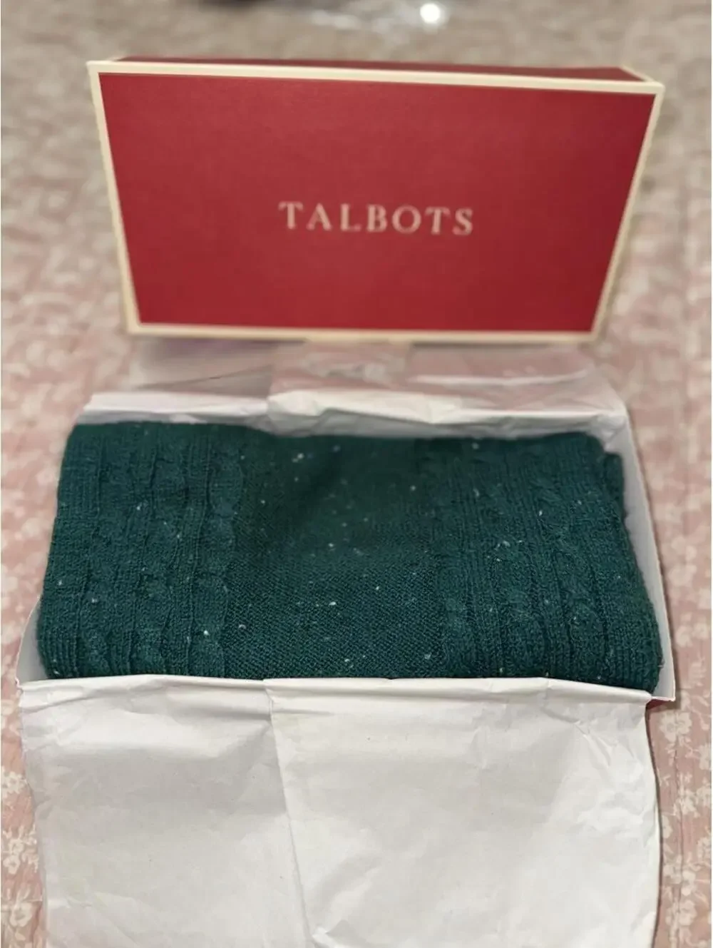 Talbots CABLE STITCH TWEED SCARF